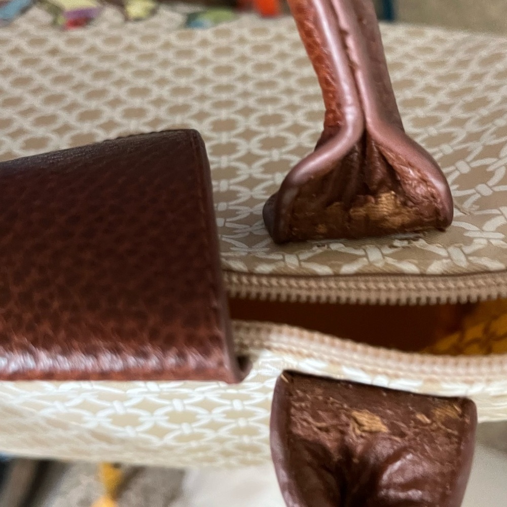 Barth & McCallig Lightweight Foldable Bird Embellished Tote With Leather Trim - Picture 14 of 15